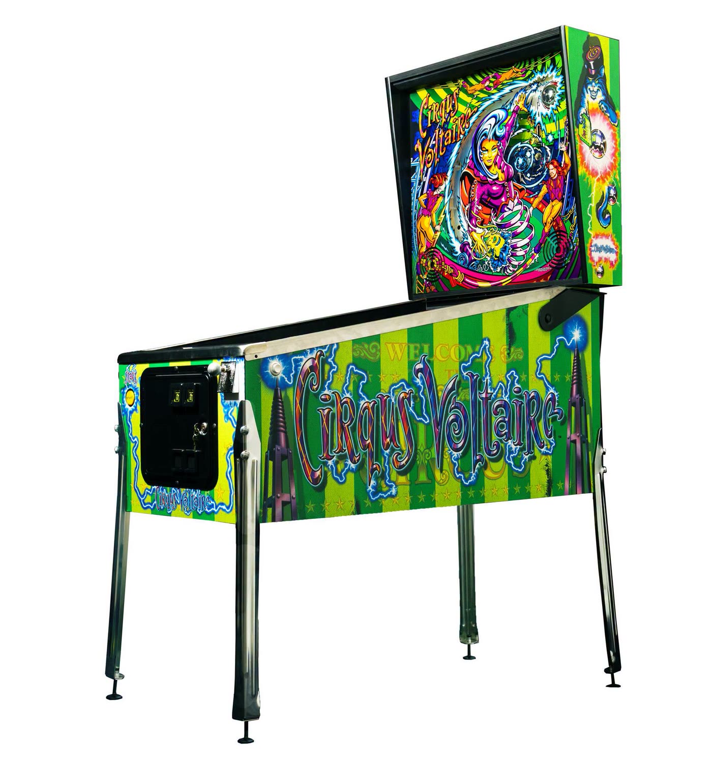 Cabinet completo de la Classic Edition, con el acabado en níquel pulido y el arte original de 1997