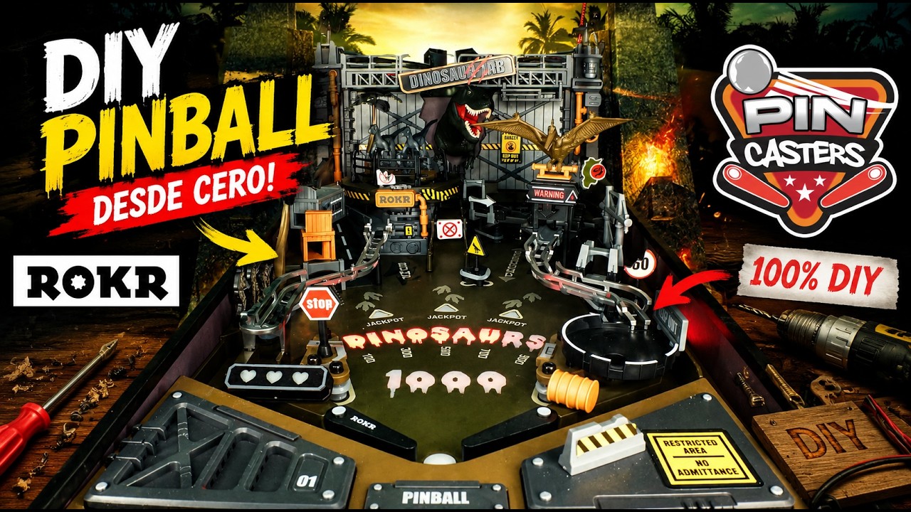 Montamos el pinball ROKR Dinosaur Lab: así ha sido el DIY y así se juega