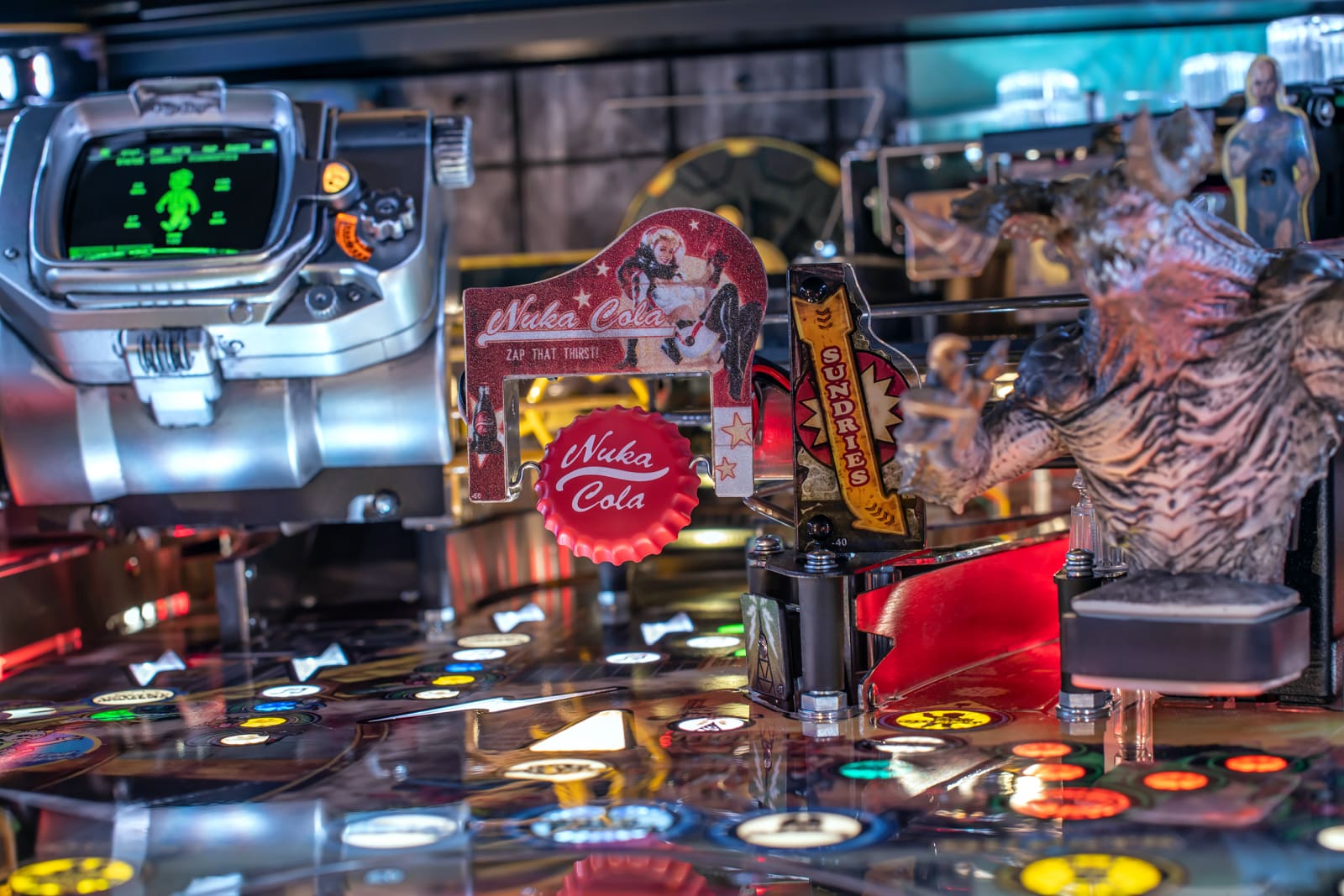 Detalle de la ambientación del playfield de Fallout