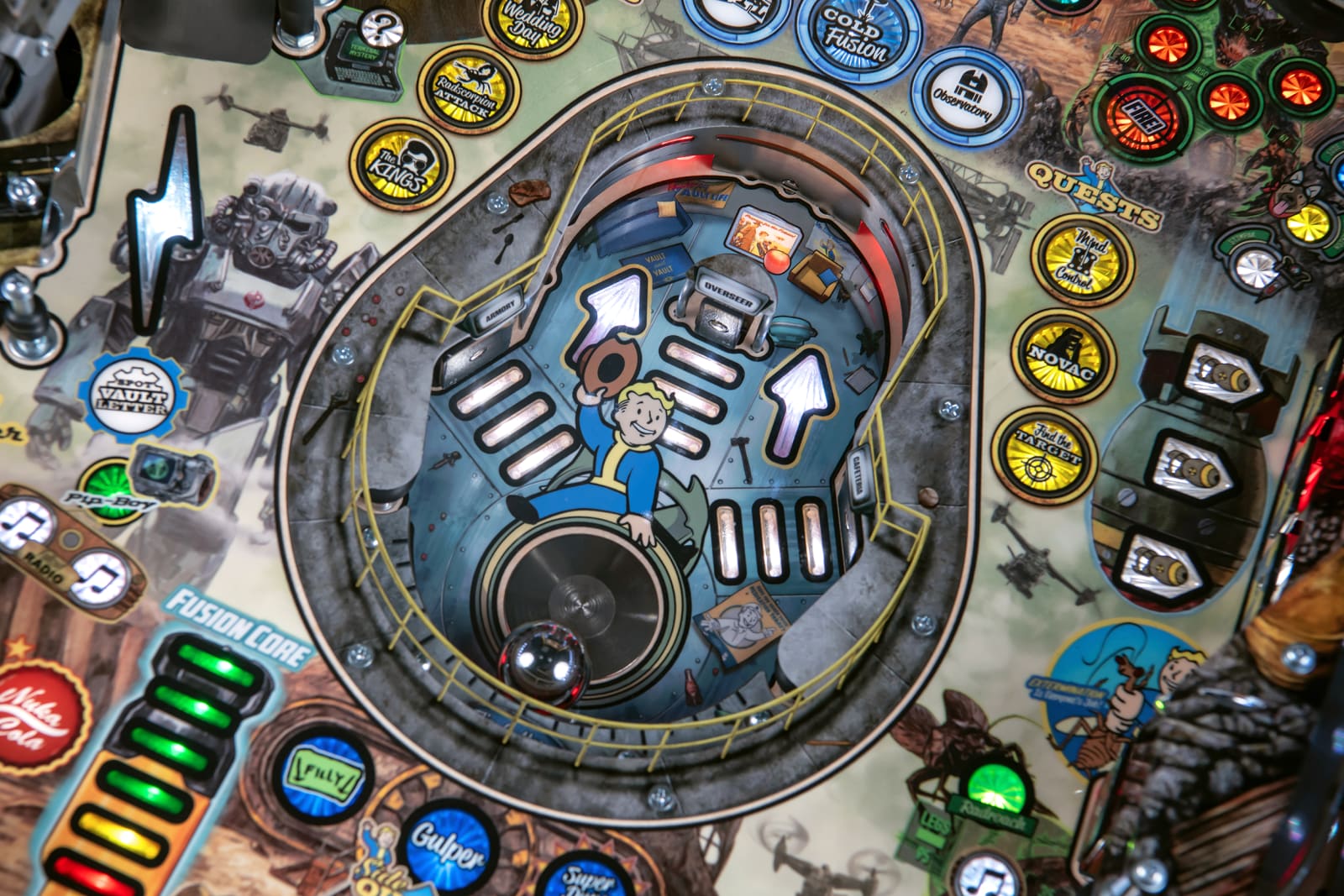 Detalle del arte de Fallout by Stern Pinball